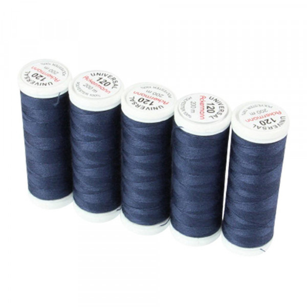ACKERMANN Universal Nähgarn Pack blau 5x200m