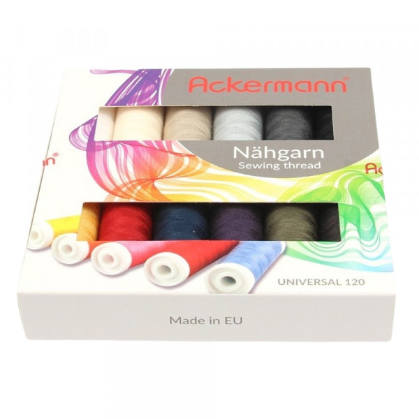 ACKERMANN Universal Nähgarn Set Farben-Mix 12x200m