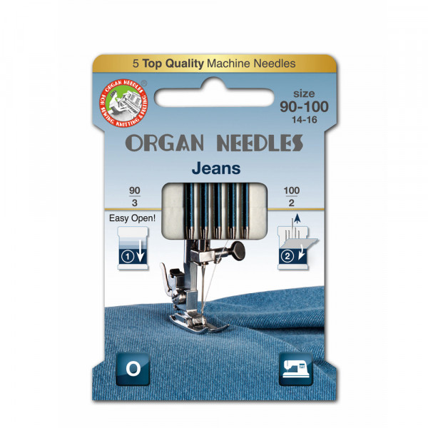 ORGAN Jeans-Nadeln 90-100 5er Packung