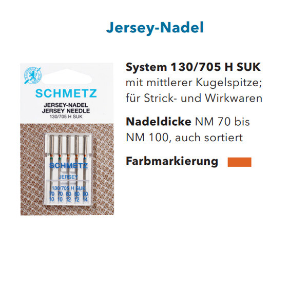 SCHMETZ Jersey-Nadeln 70-90 5er-Packung