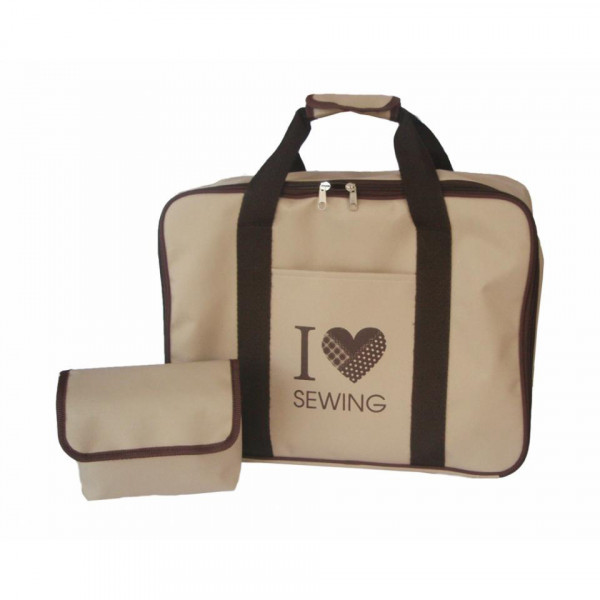 Nähmaschinentasche beige/braun