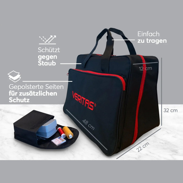 Nähmaschinentasche schwarz "VERITAS"